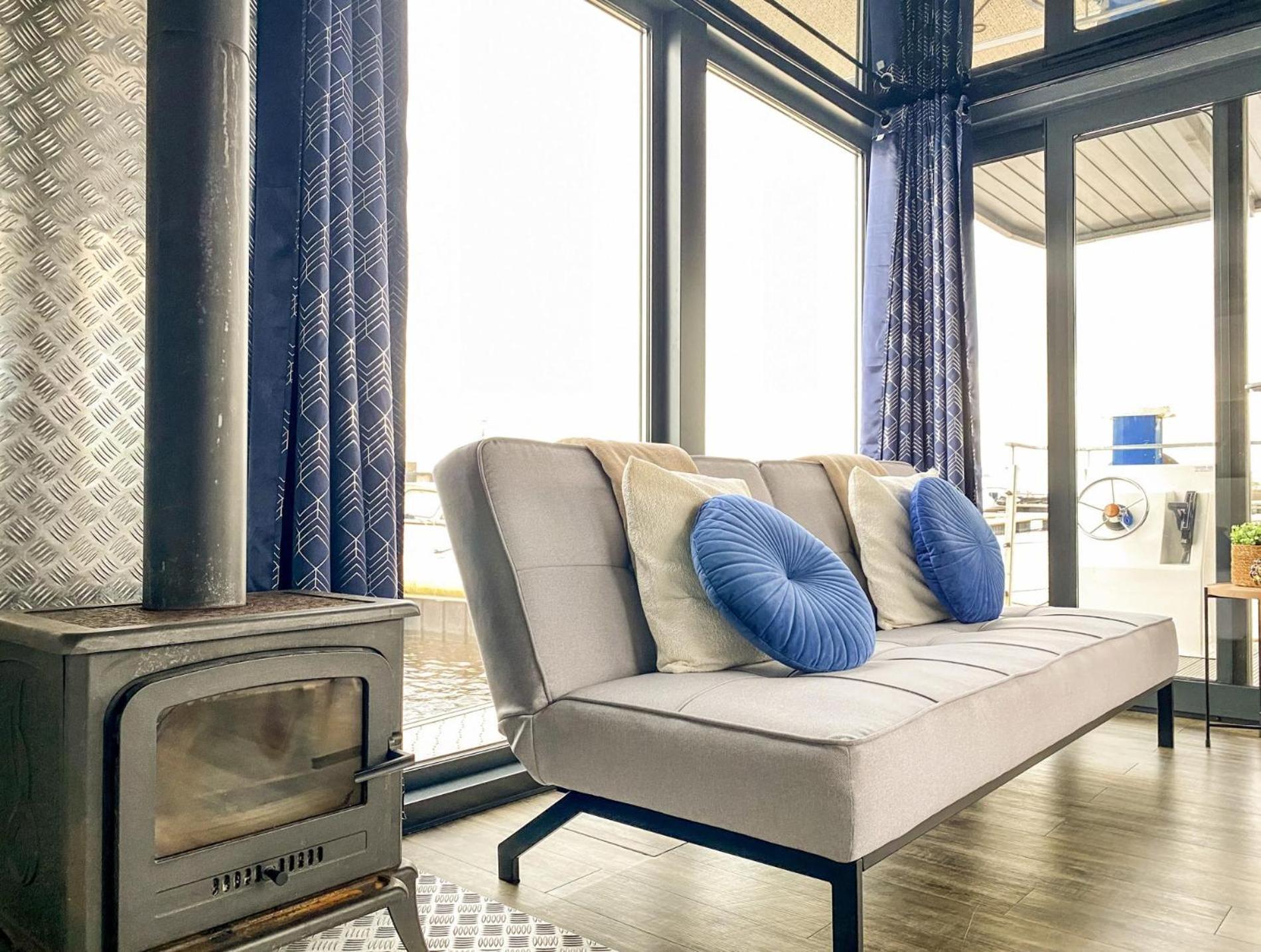 Houseboat Blue Sneekermeer Offingawier Екстериор снимка